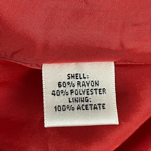 Talbots Red Textured Party Event Midi Dress - Picture 9 of 11